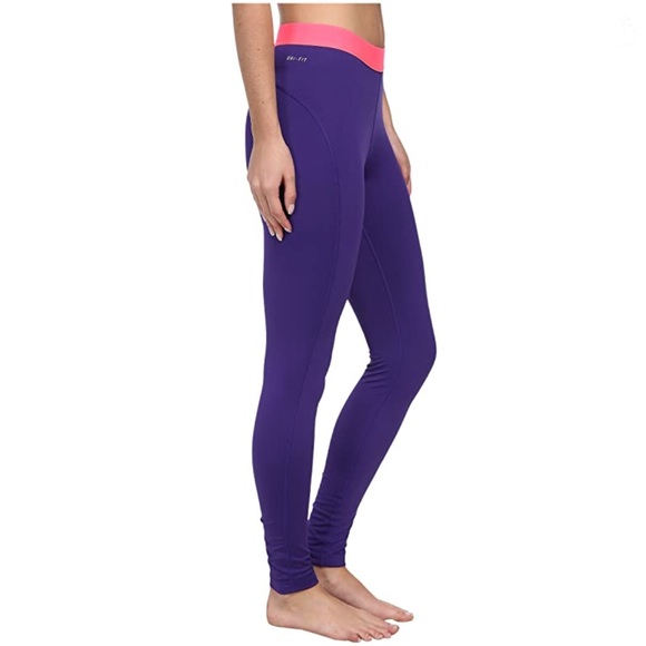 NWT Nike Pro Hyperwarm Purple Tight 3.0 XS - Picture 2 of 7